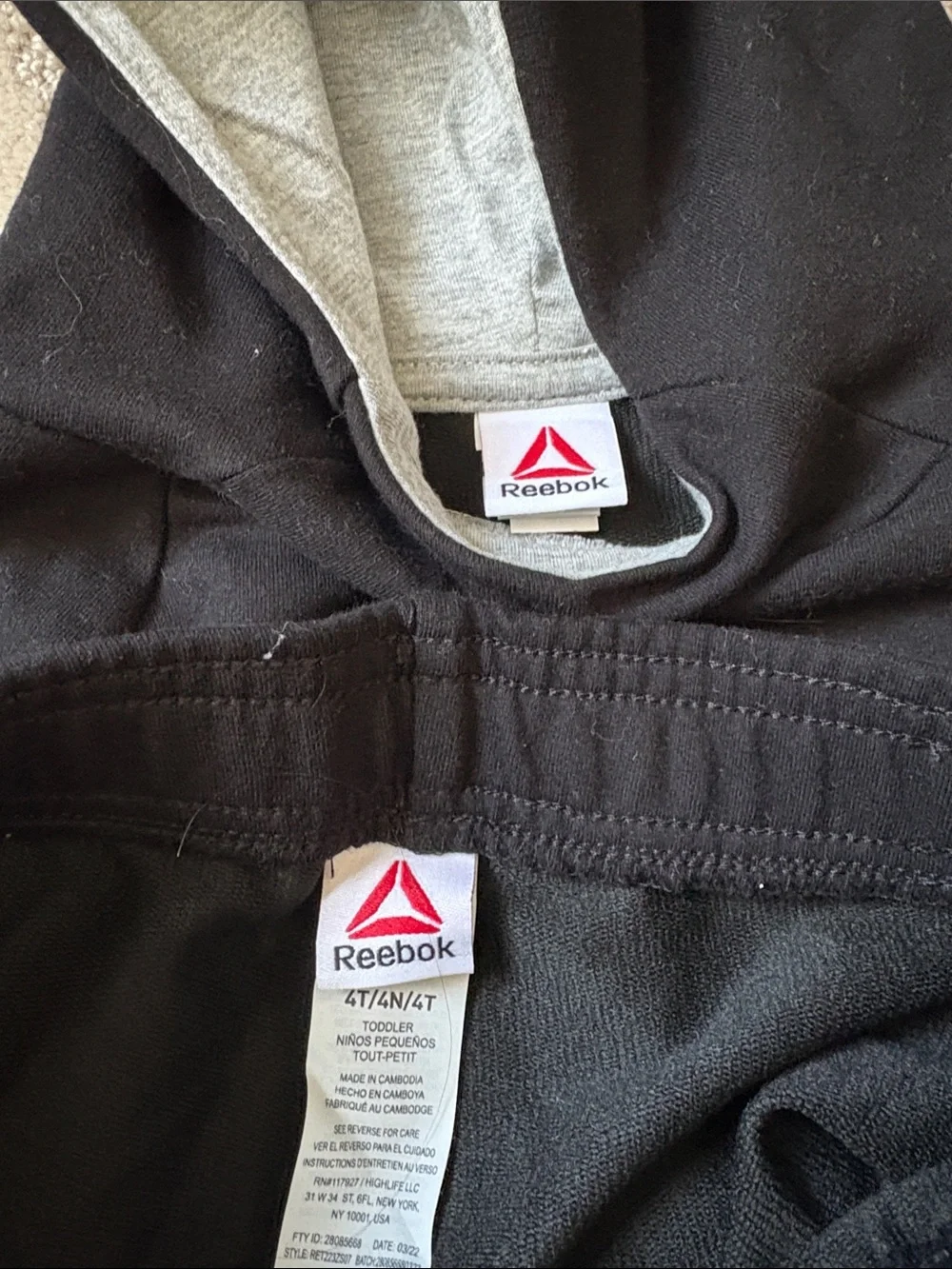 Reebok sweat set scuba hoodie and cargo pants